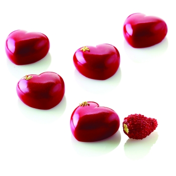 PLAQUE SILICONE SILIKOMART 35 MICRO COEURS BOMBES